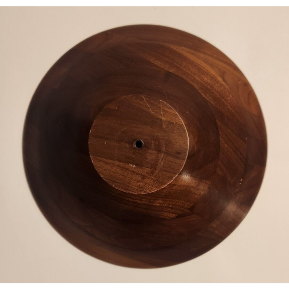 Wooden Bowls for Cereal Soup Fruit Salad Ice Cream & Dessert Vintage Set of 4 - Picture 8 of 10